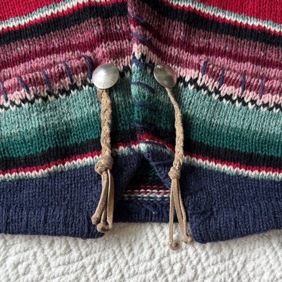 Casual Corner Multicolor Shetland 100%Wool Cardigan Size L - Picture 3 of 9